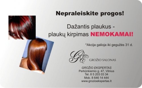 Vestuvinės šukuosenos, grožio procedūros, soliariumai Grožio salonas "Grožio ekspertas"
