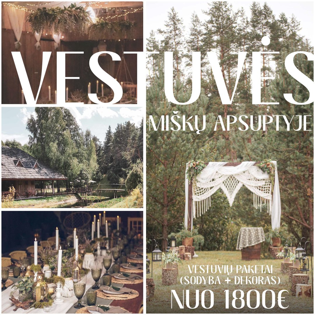 Sodybos, dvarai, vilos Vestuvės miškų apsuptame vienkiemyje