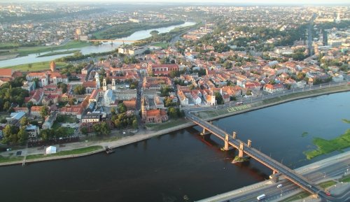 Lankytinos vietos Kaunas iš paukščio skrydžio atrodo nuostabiai