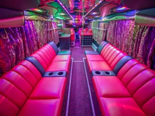 Mikroautobusų, autobusų nuoma Party Bus limuzino klasės autobusas.
