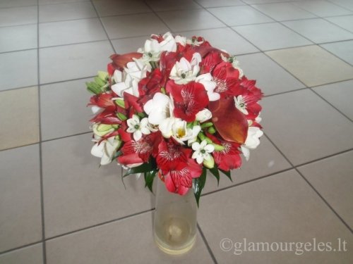 Vestuvinės puokštės Glamour gėlės