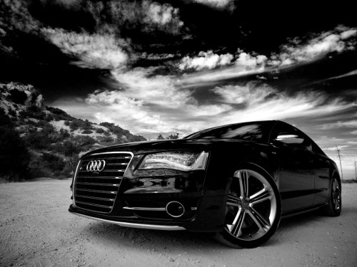 Automobilių nuoma 2013 m. Audi A8 Juoda - Balta Long