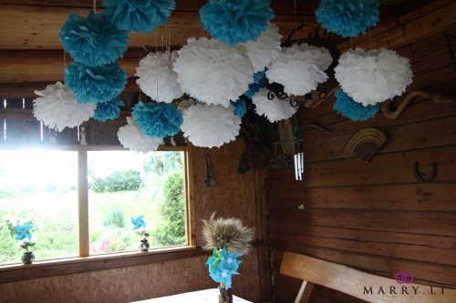 Vestuvių atributika Pom poms burbulai