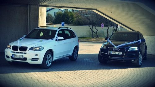 Automobilių nuoma Baltas BMW X5, BMW 5 Klases, X5, Audi Q7 