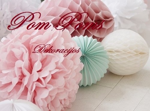 Puošimas Pom Poms dekoracijos