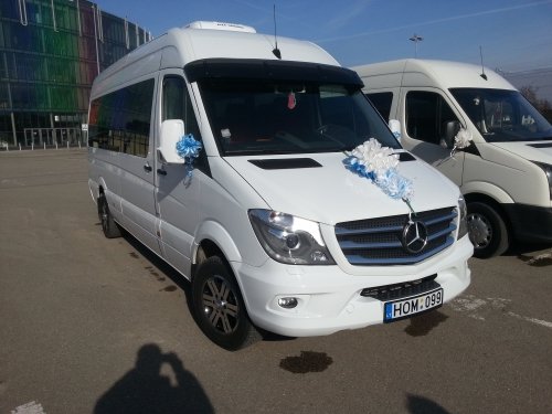 Mikroautobusų, autobusų nuoma Mikroautobuso Mercedes Benz Sprinter nuoma su vairuotoju.
18+1