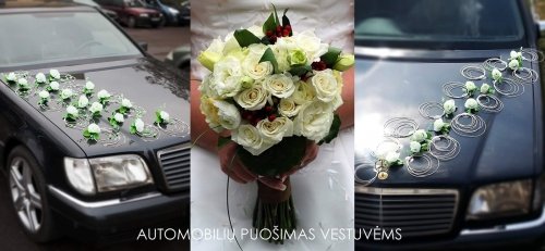 Puošimas Vestuvinių automobilių papuošimai