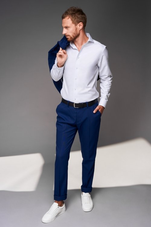 Vyriški kostiumai Aukščiausios kokybės vienetiniai bespoke marškiniai 