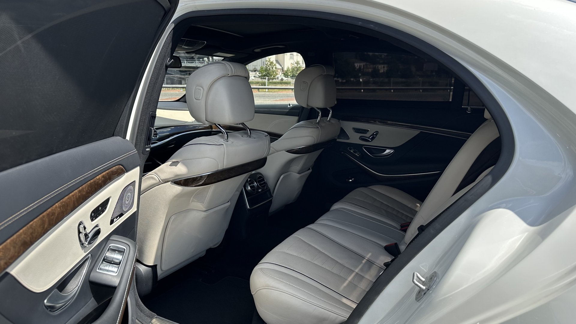 Automobilių nuoma Baltas Mercedes-Benz S-Class long, shadow line, automobilio nuoma su vairuotoju 