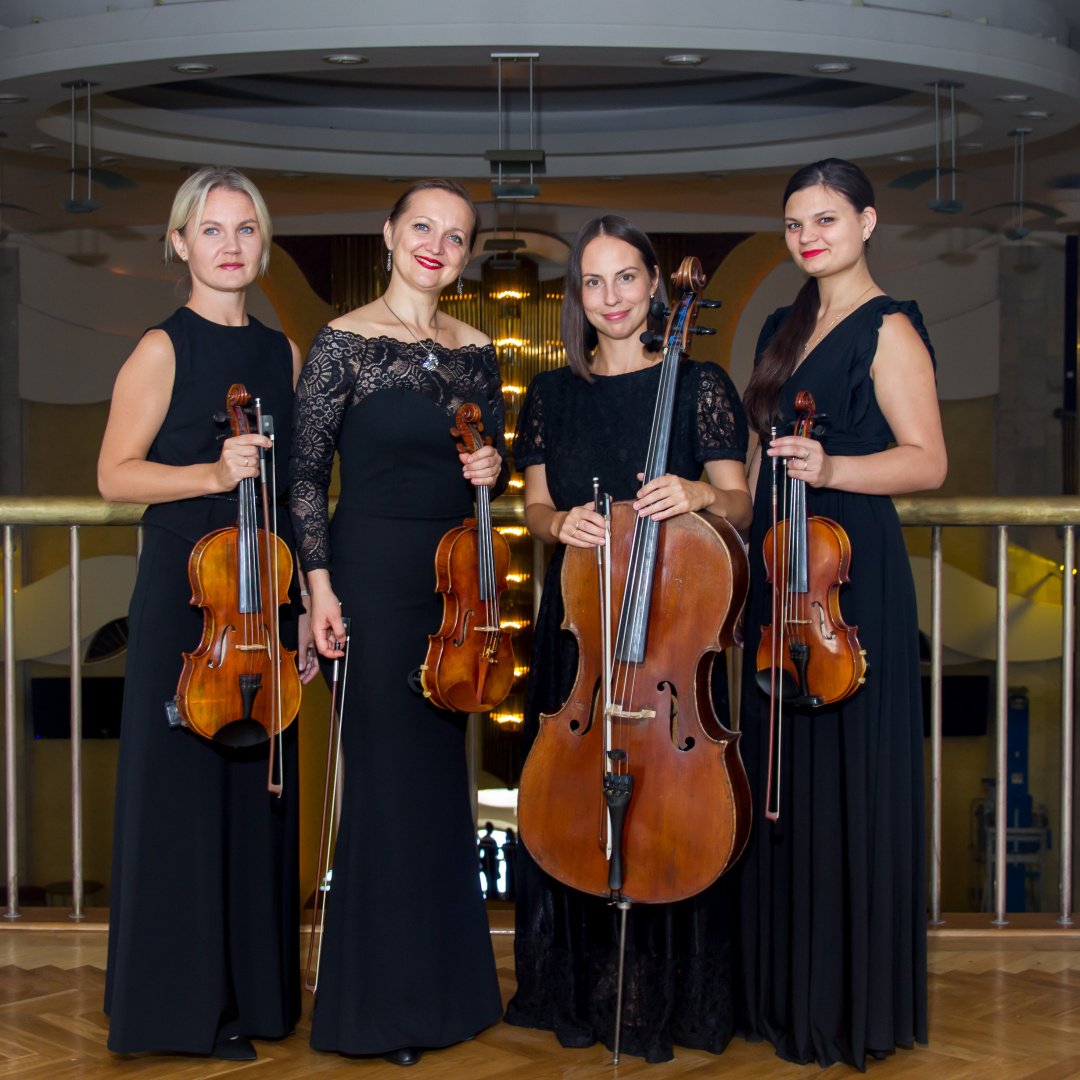 Atlikėjai jūsų šventei STYGINIŲ INSTRUMENTŲ KVARTETAS HUMANISTINĖMS CEREMONIJOMS, VESTUVĖMS, BANKETAMS