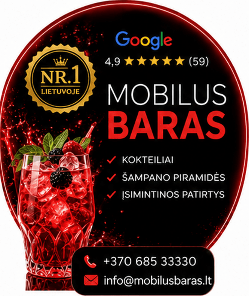 Maistas vestuvėms  Mobilus baras vestuvėms – profesionalūs barmenai ir įspūdingi kokteiliai jūsų šventei