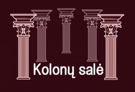 Nuomojama didelė apvali kolonų salė su scena ir balkonu pokyliams logo