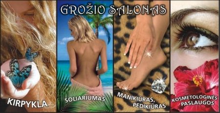  Grožio paslaugos visoms progoms. tel. 867259174 logo